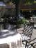 Garden chair wrought iron with armrests