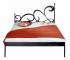 Iron bed without footboard
