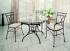 Dining chair OHIO wrought square iron, upholstery S