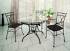 Dining chair OHIO wrought square iron, upholstery T