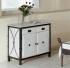 Cabinet 2-doors mit drawers, wrought iron and wood combination