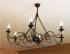 Rustic chandelier Gretna six arms