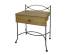 Night table Tholen with drawer solid wood and wrought iron