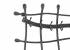 Wrought iron wall rack Sienna with hooks 