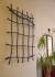 Wrought iron wall rack Sienna with hooks 
