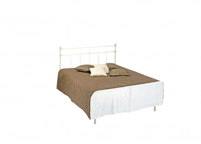 Iron wrought bed in creamy colour