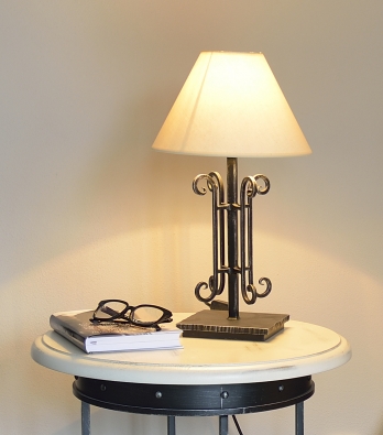 Table Lamp Saumur Forged Furniture, Wrought Iron Bedside Table Lamps With Usb Ports