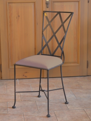 Dining chair metal, upholstery P