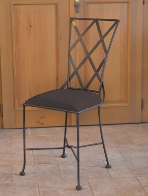 Dining chair metal, upholstery T