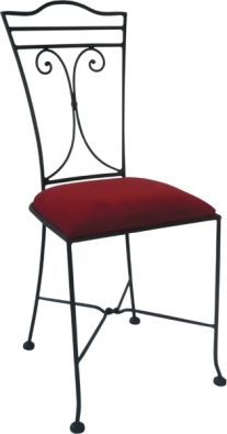 Dining chair wrought iron, powder coated