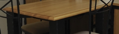 table top solid oak, shaped edge