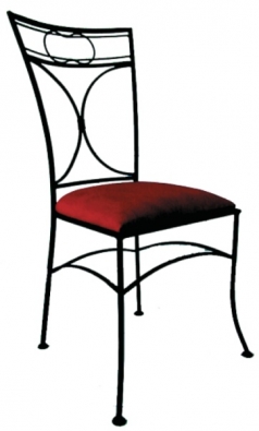 Dining chair OHIO wrought iron, black
