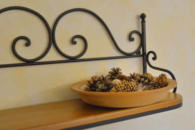 Shelve Romantic wrought iron solid wood